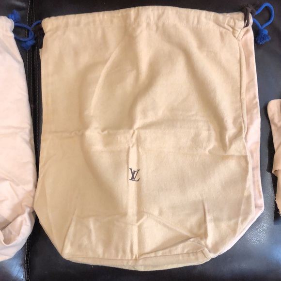 Louis Vuitton LV Drawstring Dustbag 17”x20” LV Monogram Authentic - Picture 7 of 10